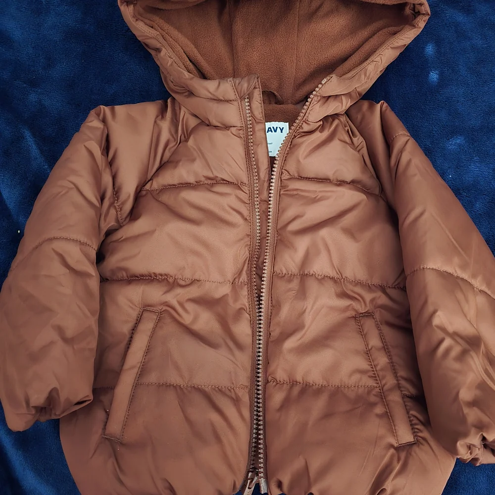 Old Navy Kids Hooded Puffer Jacket - Cinnamon Brown